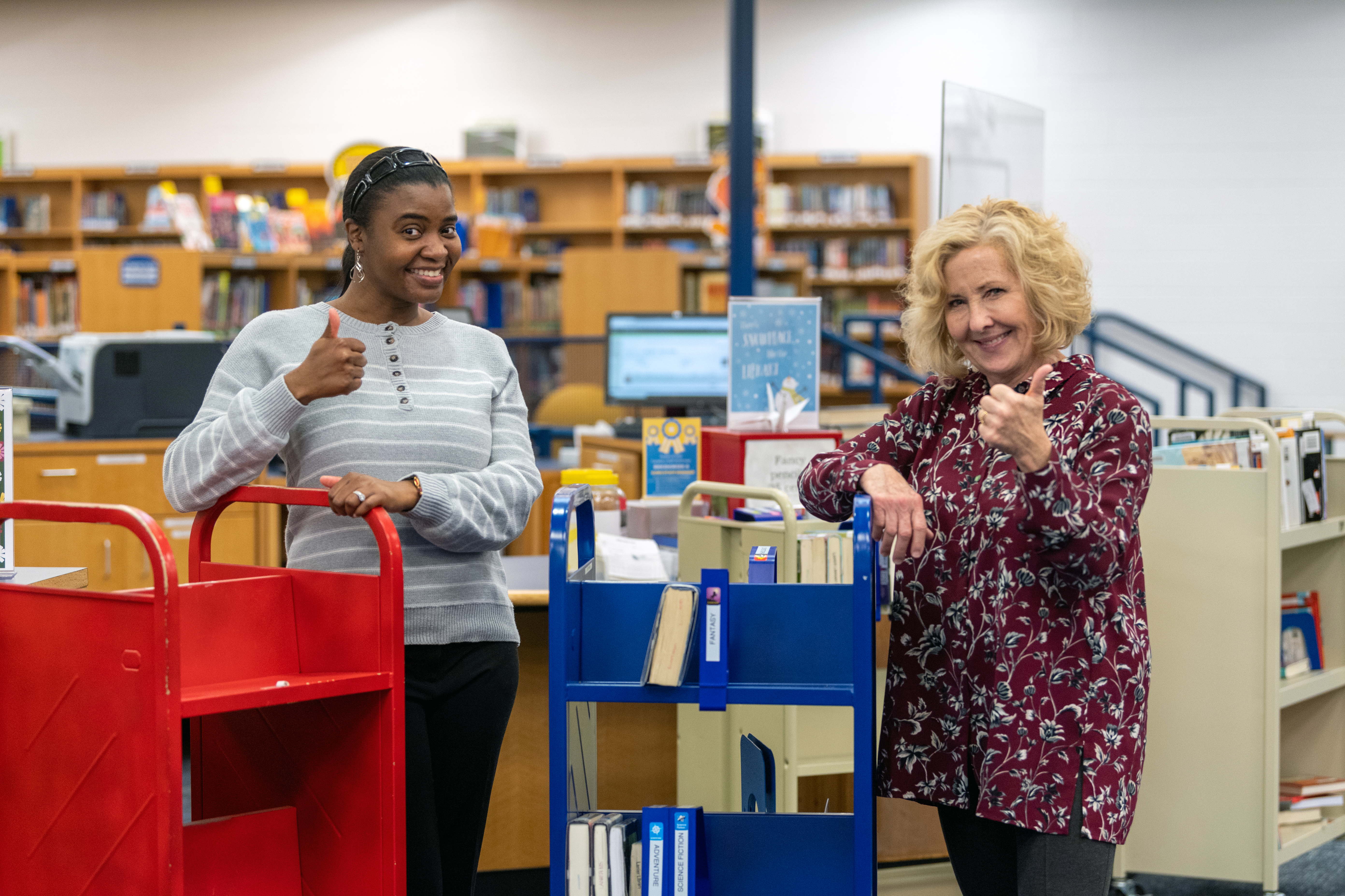 Librarians, Sophia Wells-Williams and Nancy Bronez